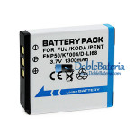 Batería para Fujifilm NP50 NP50 FNP50 KLIC-7004 D-LI68 1300mAh - Batería de repuesto