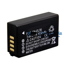 Batería para Nikon EN-EL20 EL20 Coolpix A J1 J2 J3 S1 AW1 V3 1050mAh - Batería de repuesto