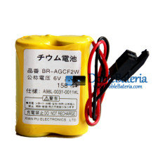 Batería para FANUC BR-AGCF2W A98L-0031-0011 # L A06B-6093-K001 Negro Conector - Batería de repuesto